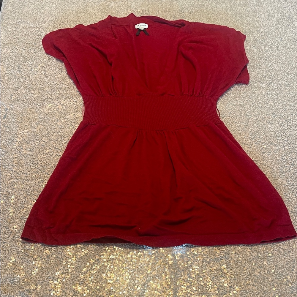 Dynamite Vibrant Red Knit Top